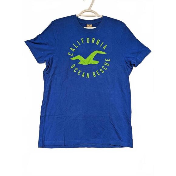 Hollister California Ocean Rescue T-Shirt - Blue Mens XL - Picture 1 of 9